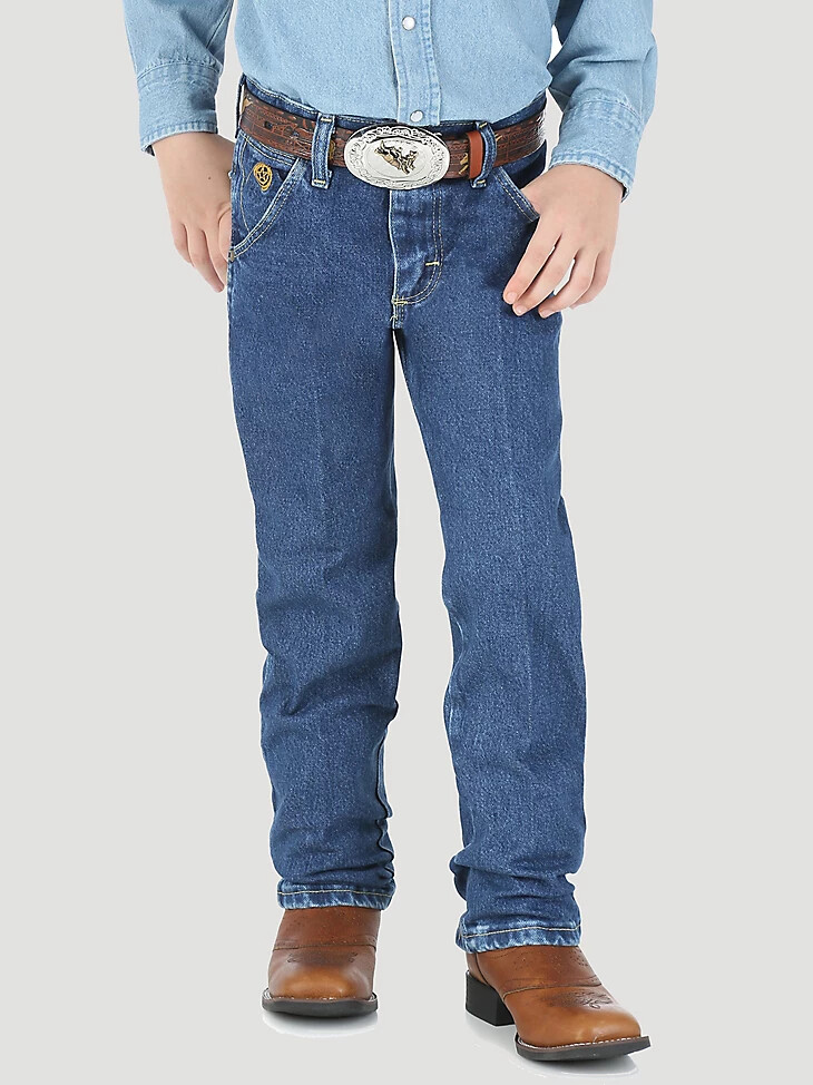 wrangler george strait cowboy cut jeans für jungen original fit 8-20 heavy stone denim