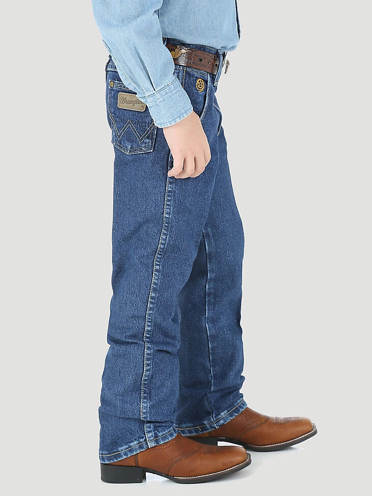 wrangler george strait cowboy cut jeans für jungen original fit 8-20 heavy stone denim