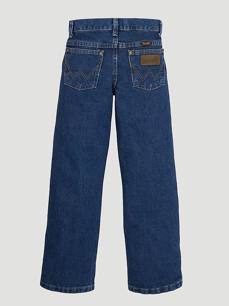 wrangler george strait cowboy cut jeans für jungen original fit 8-20 heavy stone denim