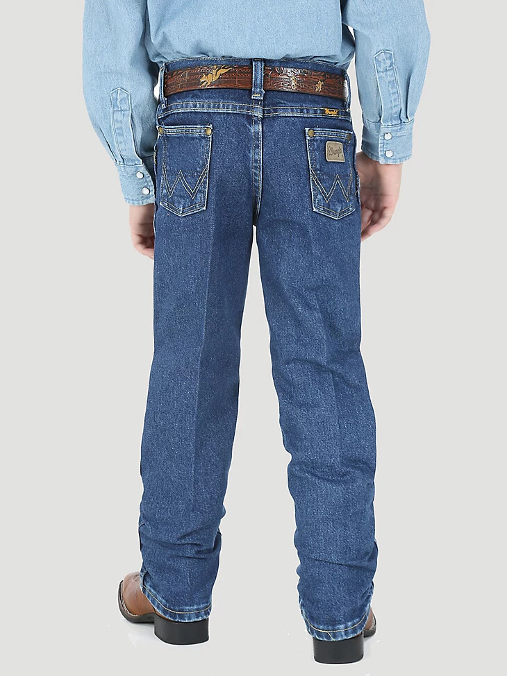 wrangler george strait cowboy cut jeans für jungen original fit 8-20 heavy stone denim