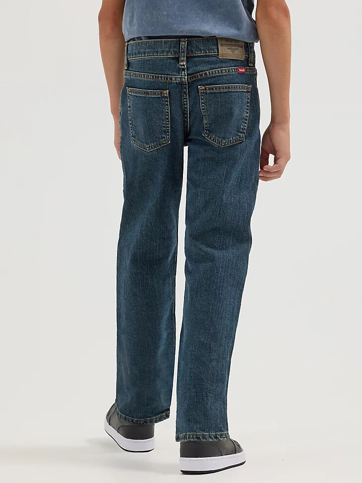 wrangler five star classic straight fit jeans für jungen husky sunkissed denim