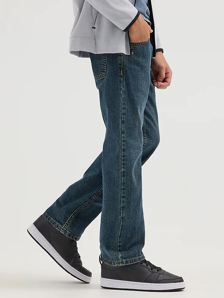 wrangler five star classic straight fit jeans für jungen 4-7 sunkissed denim