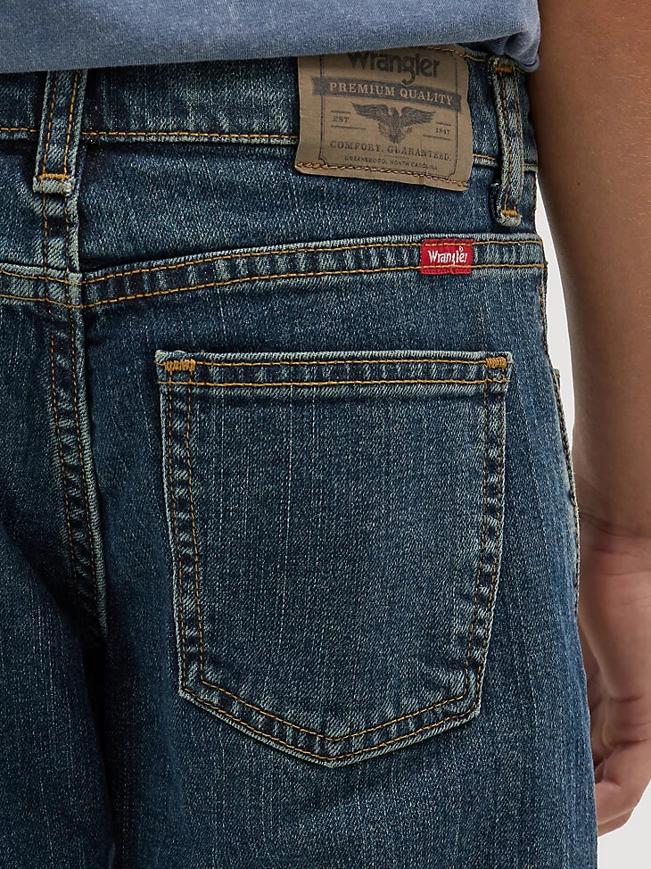 wrangler five star classic straight fit jeans für jungen 4-7 sunkissed denim