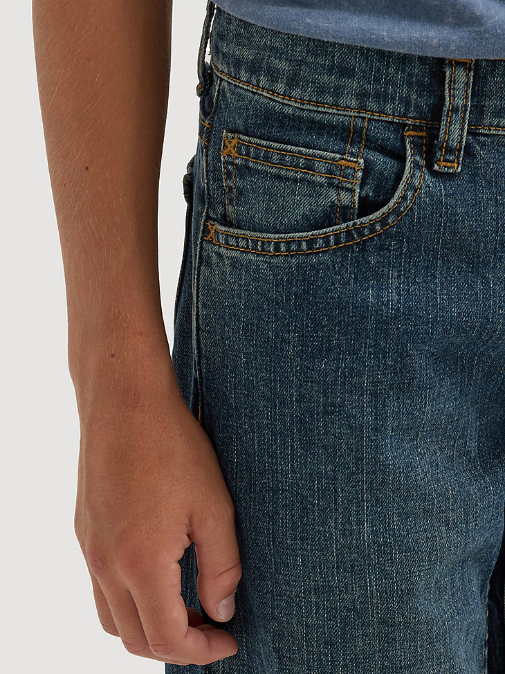 wrangler five star classic straight fit jeans für jungen 4-7 sunkissed denim