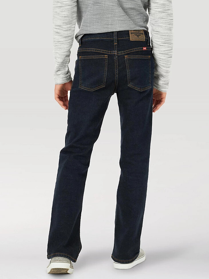 wrangler five star flex bootcut jeans für jungen 8-16 tiefes indigo