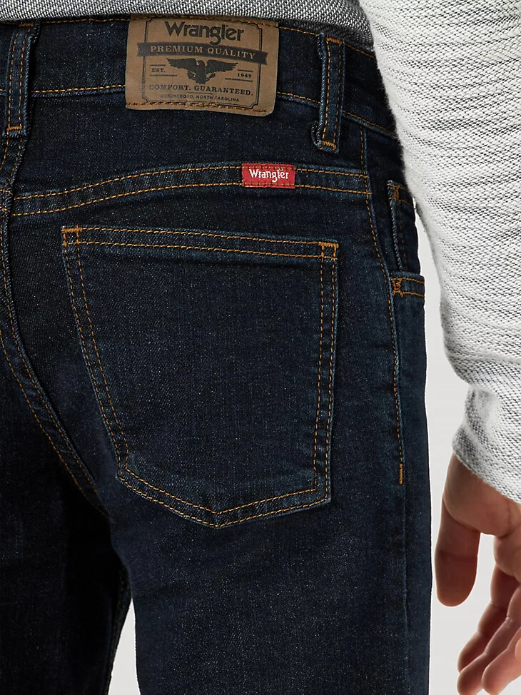wrangler five star flex bootcut jeans für jungen 8-16 tiefes indigo