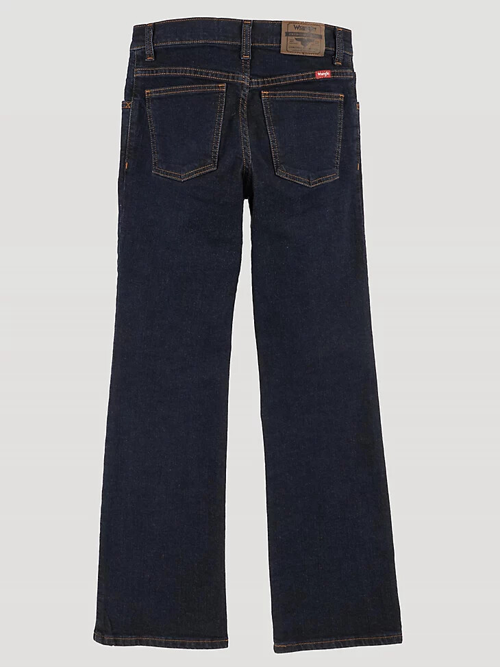 wrangler five star flex bootcut jeans für jungen 8-16 tiefes indigo