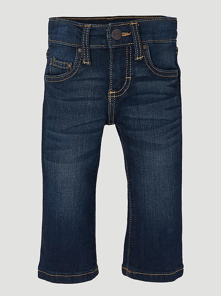 baby-jungen-westernjeans mit verstellbarem bund dunkelblau