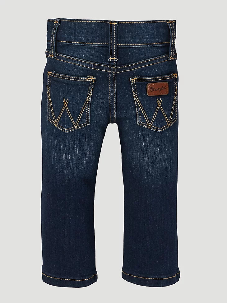baby-jungen-westernjeans mit verstellbarem bund dunkelblau