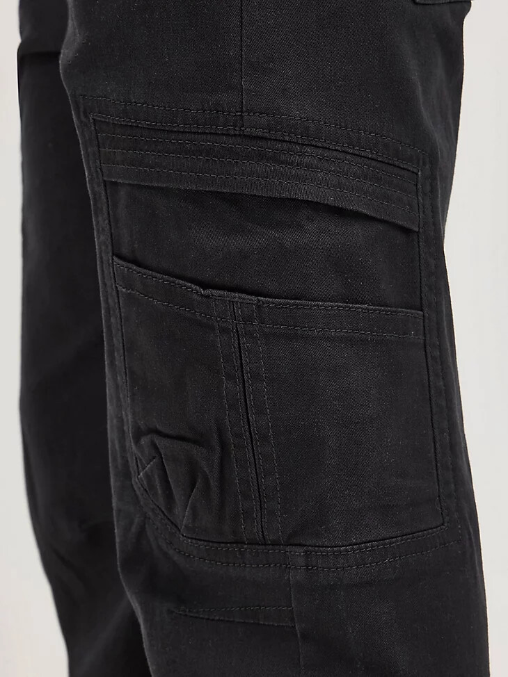 wrangler free to stretch gamer cargohose für jungen 8-16 george black