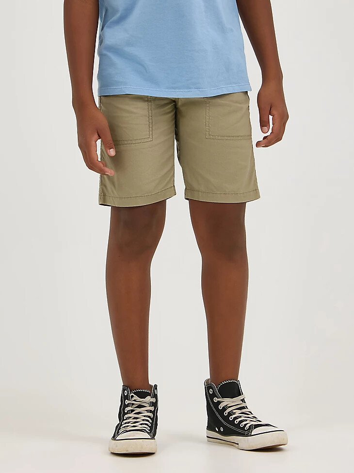 boys crew utility short military vintage khaki