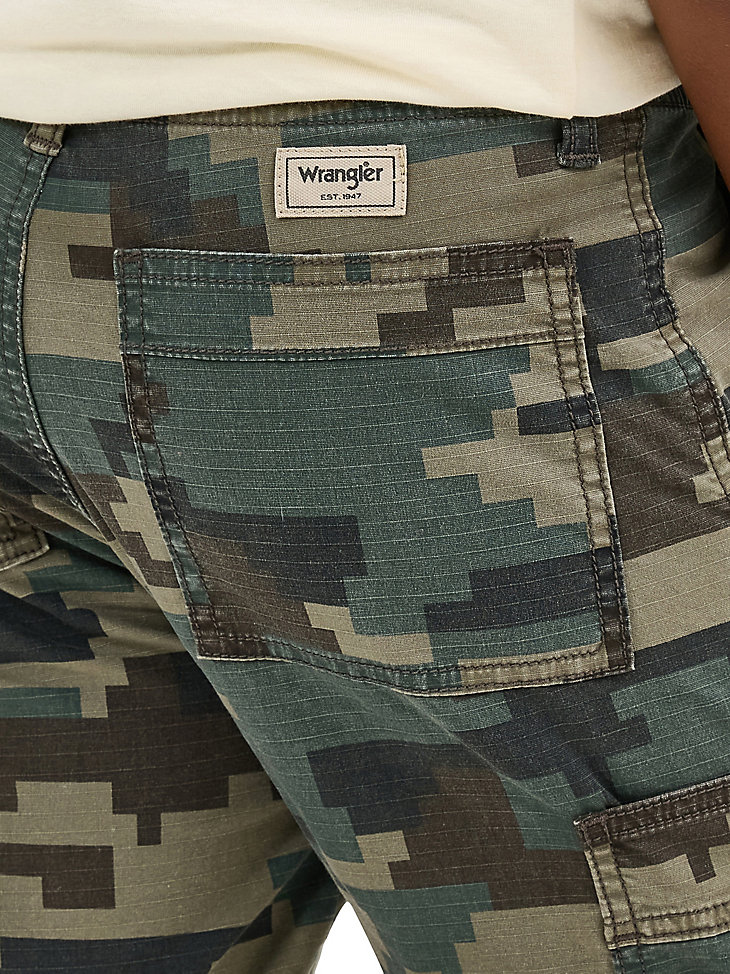 gamer cargo utility short für jungen grün-tarnfarben