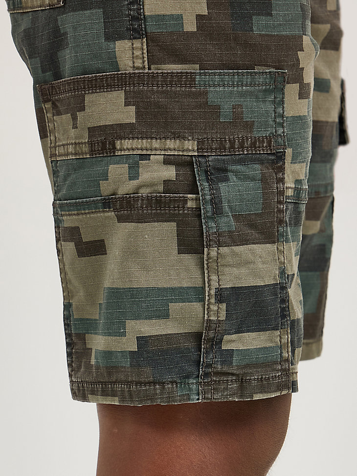 gamer cargo utility short für jungen grün-tarnfarben