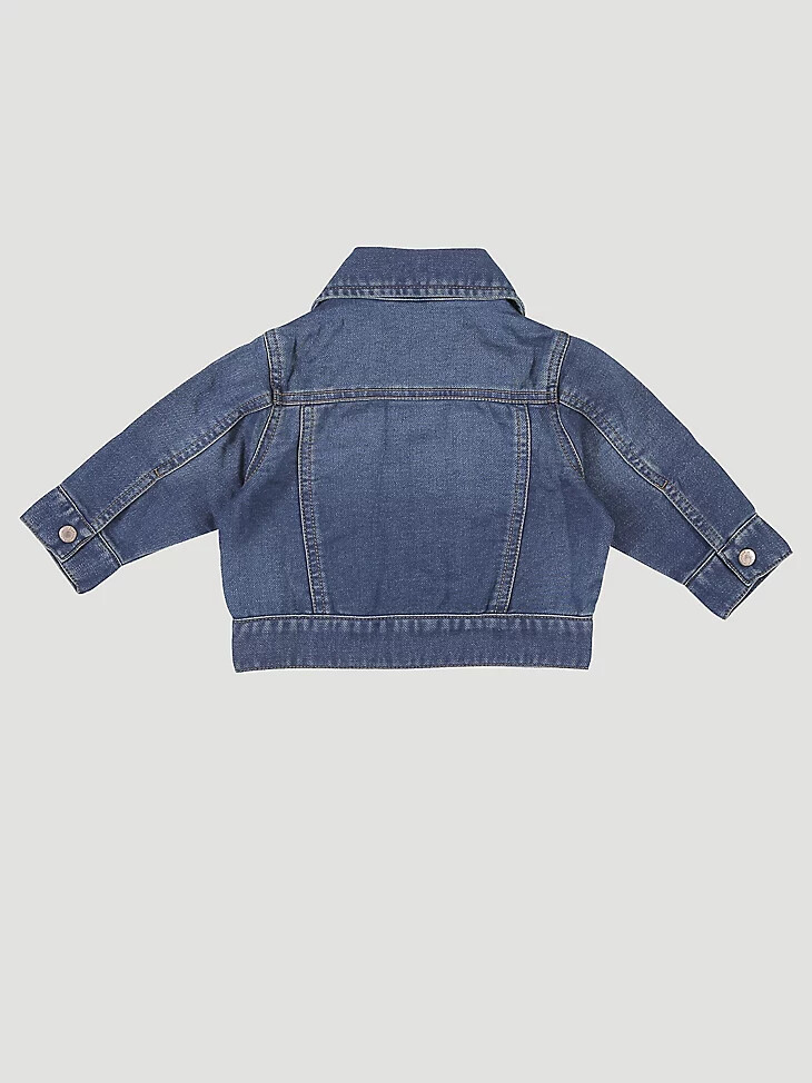 klassische jeansjacke für jungen langärmlig dunkelblau