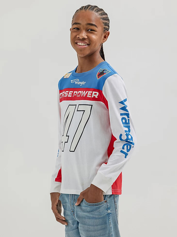 wrangler x hot wheels jungen-t-shirt mit farbblock-design mehrfarbig