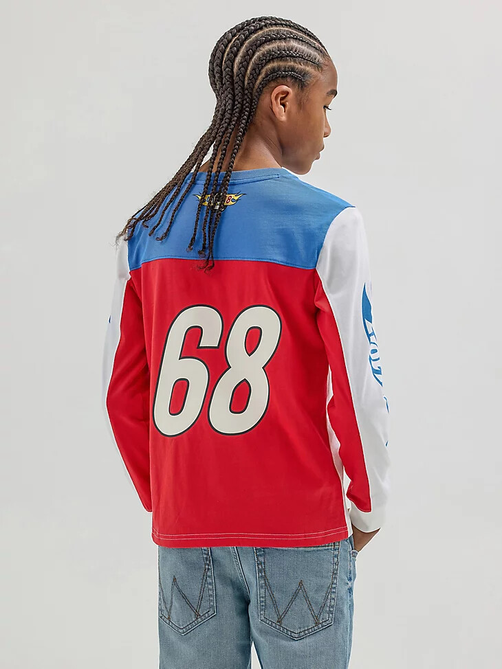 wrangler x hot wheels jungen-t-shirt mit farbblock-design mehrfarbig
