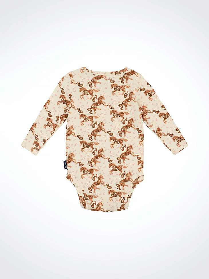 weißer baby-body mit western-print für mädchen