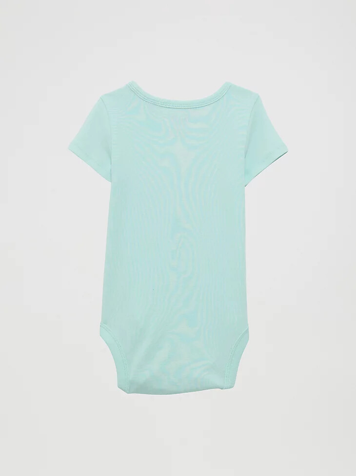 baby-mädchen-strickbody mit western-motiv türkis