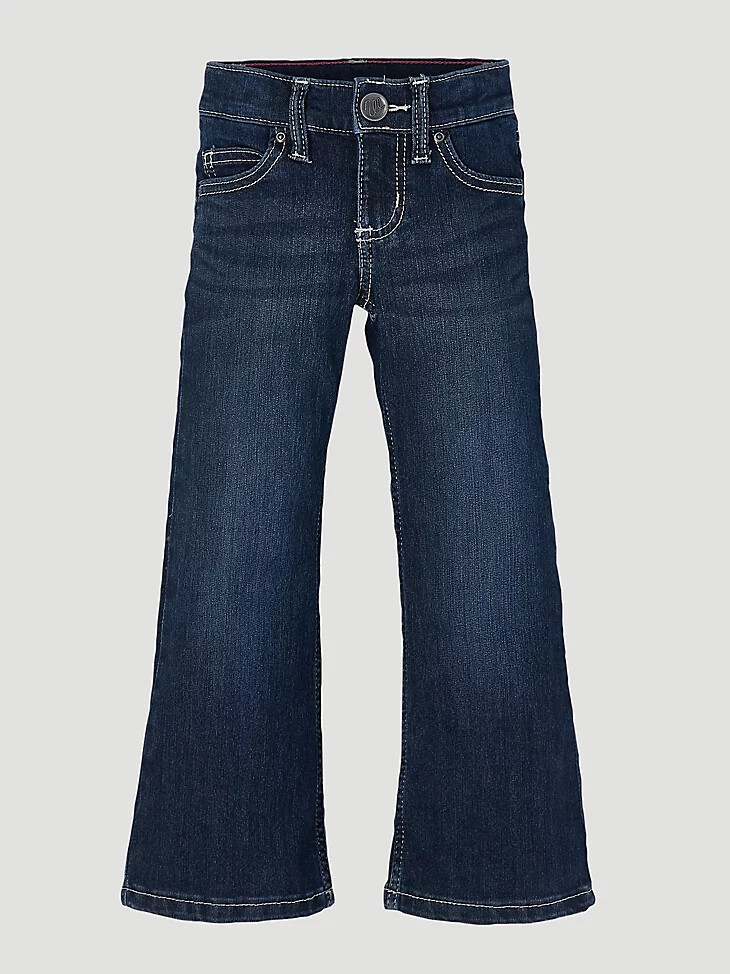 wrangler retro bootcut-jeans für mädchen 4-18 dunkelblau