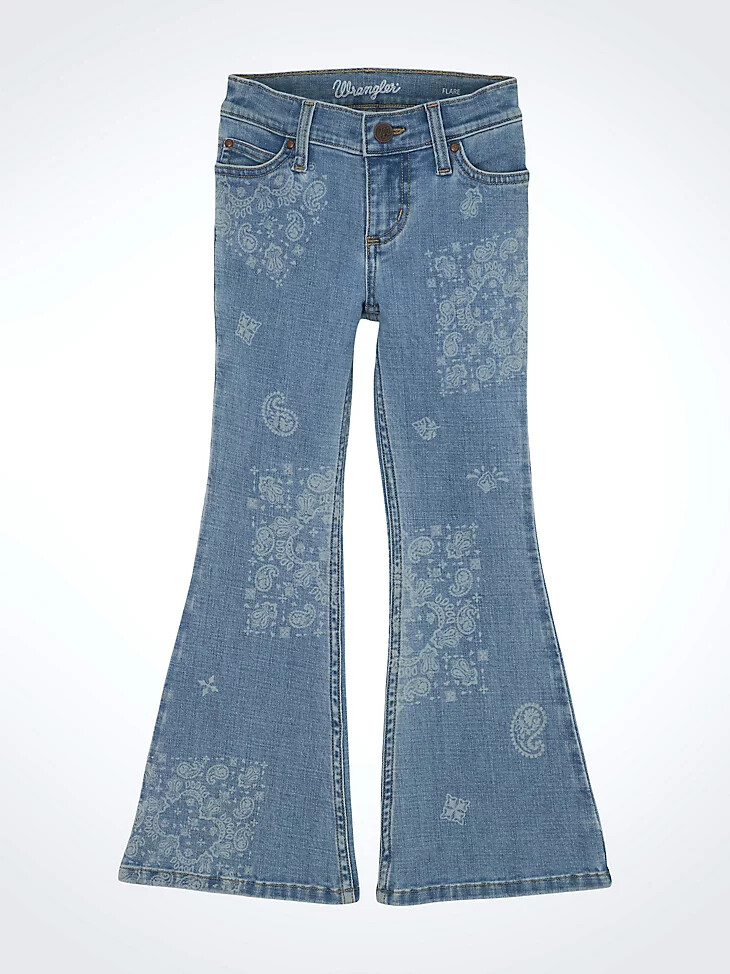 mädchen wrangler bandana flare jean melody