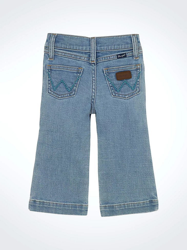 weite hose für kleine mädchen jeansoliv