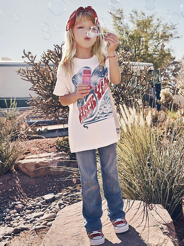 wrangler x lainey wilson stiefeletten für mädchen wrangler blue wash