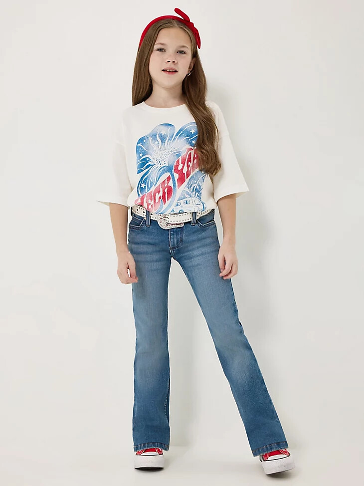 wrangler x lainey wilson stiefeletten für mädchen wrangler blue wash