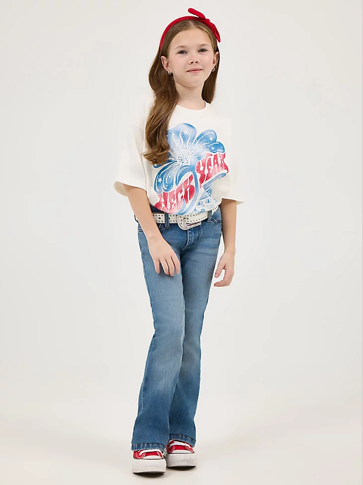 wrangler x lainey wilson stiefeletten für mädchen wrangler blue wash