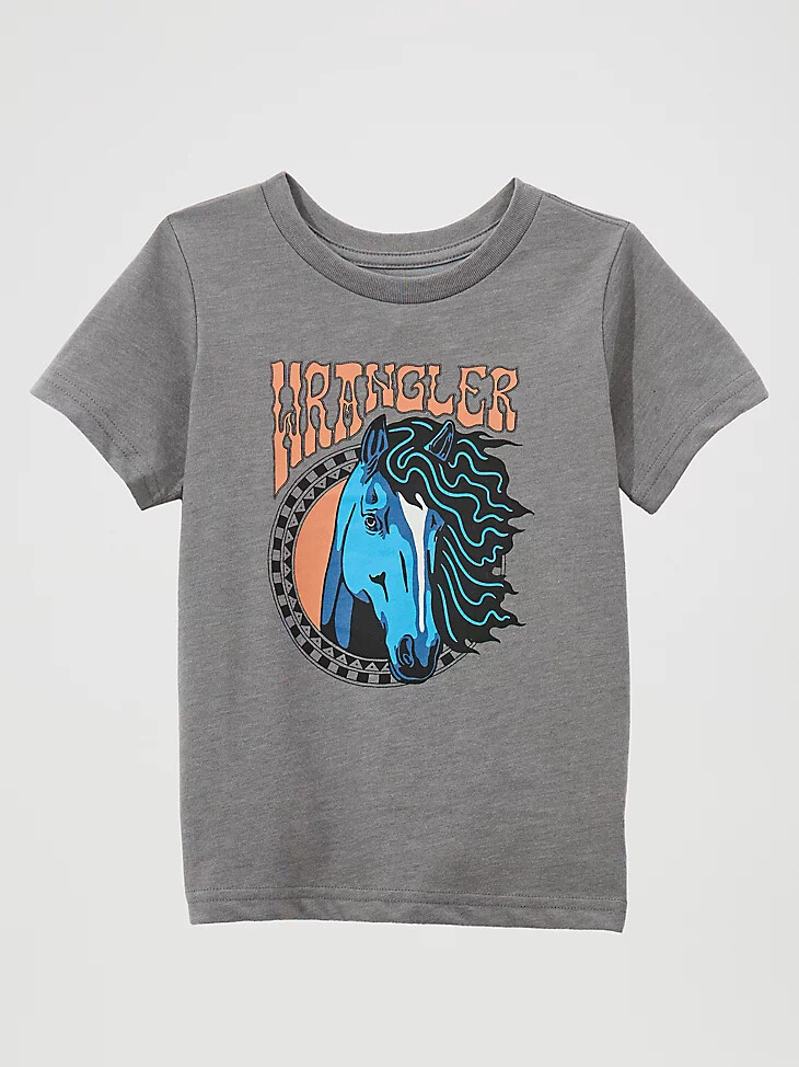 t-shirt mit logo-grafik für kleine mädchen zinn
