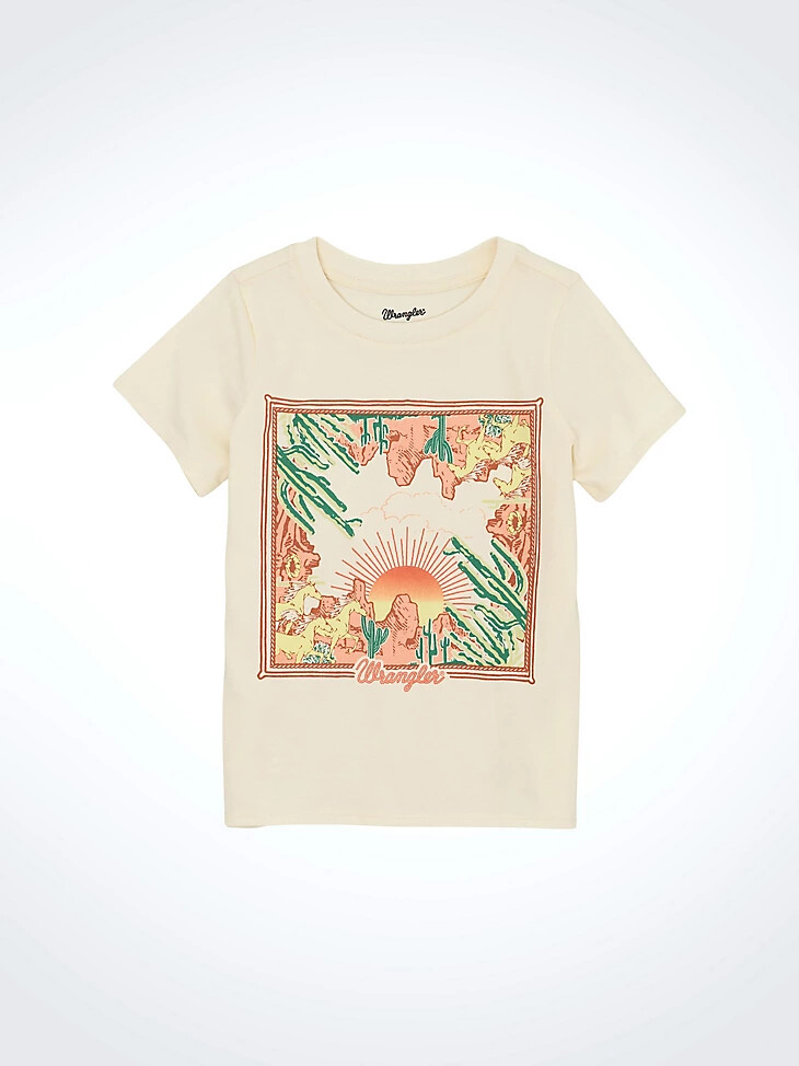 mädchen wrangler western grafik t-shirt weiß