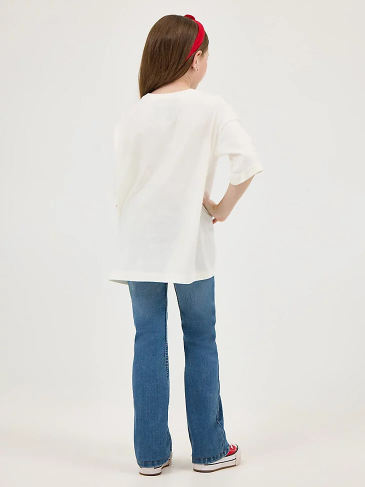 mädchen wrangler x lainey wilson oversized grafik-t-shirt heck yeah
