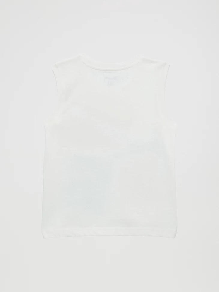 mädchen-tanktop mit western-grafik weiß